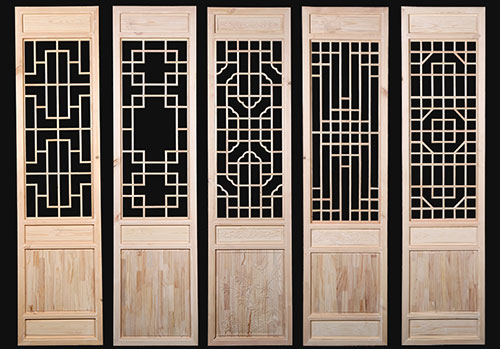汉中新中式镂空实木花格门窗种类大全定做