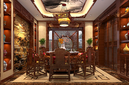 汉中温馨雅致的古典中式家庭装修设计效果图